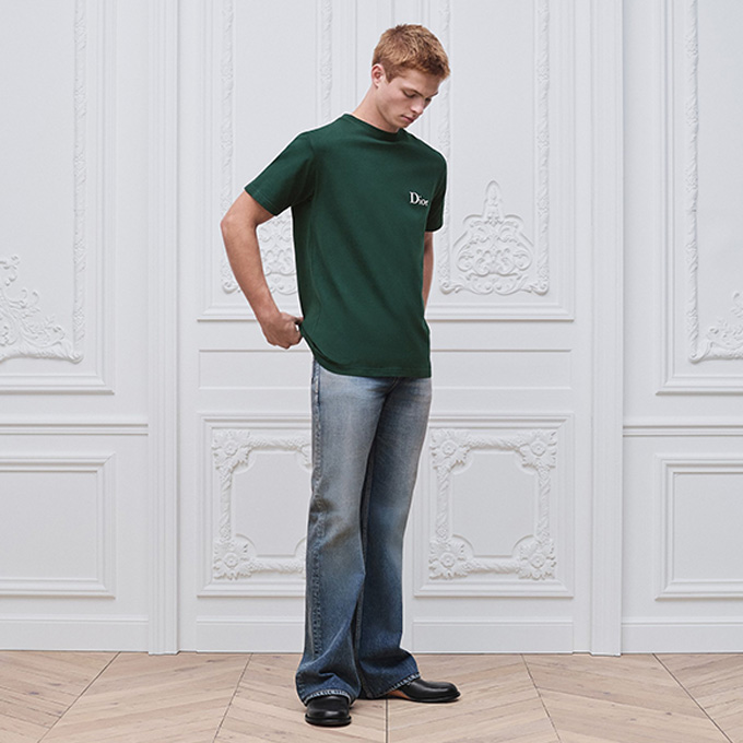 9a+ quality dior chest logo print short sleeve t-shirt